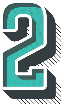 Number 2 Typography Illustration